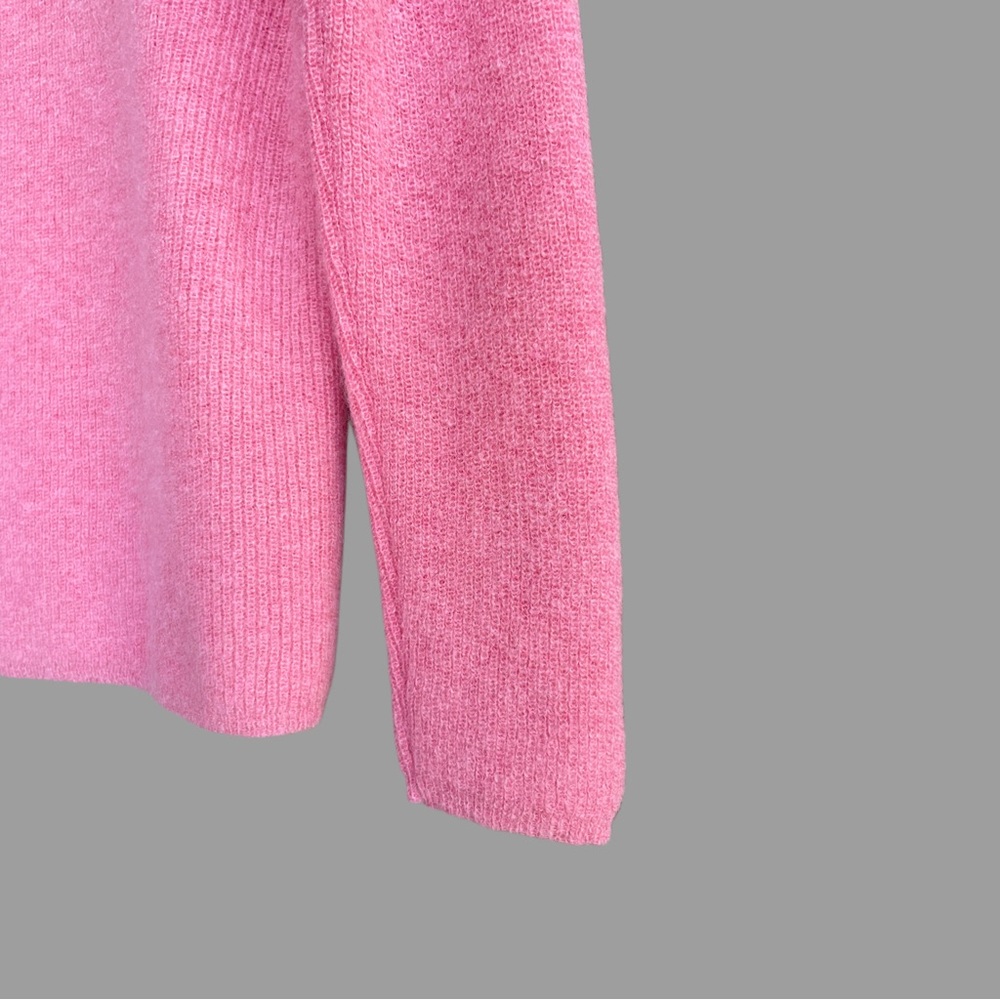 SEZANE NWT Rose Pink Alpaca Mohair Wool Reversible V Neck Barry Cardigan Sweater - Picture 12 of 16